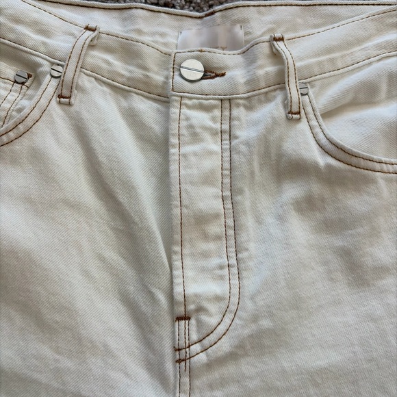 TWP Women's Pony Boy White Straight Leg Jeans - Picture 8 of 10